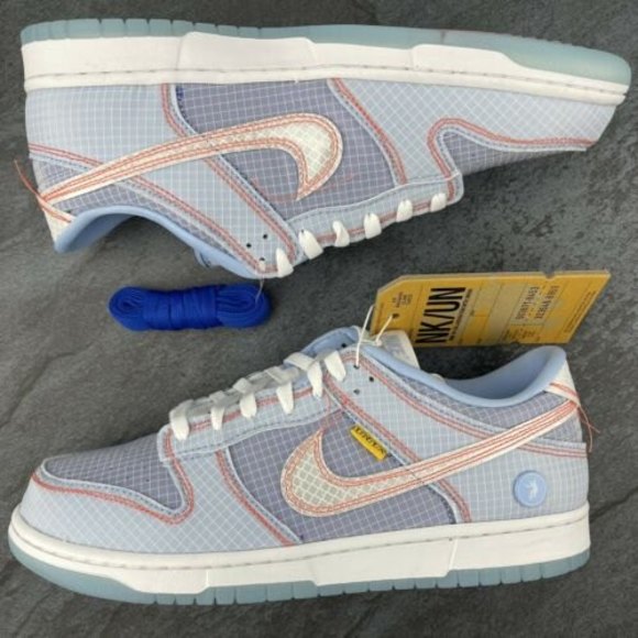 Nike Dunk Low Size 10.5 Mens Union LA Blue Argon Hyper Royal White Womens 12 - Picture 6 of 12